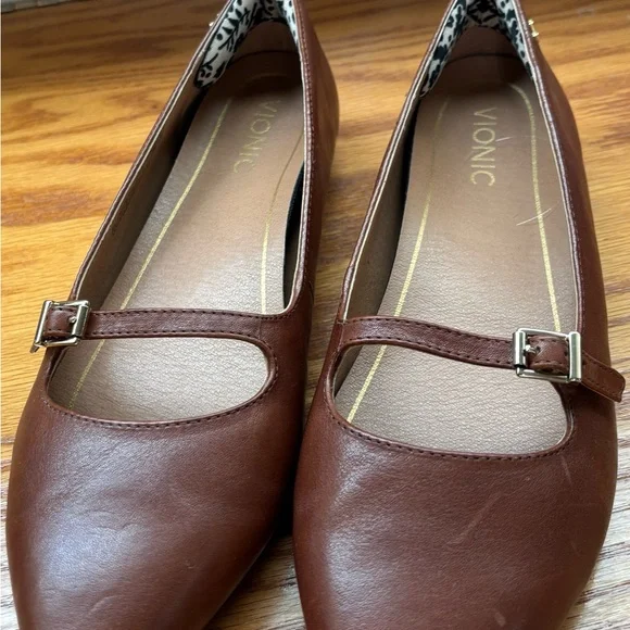 Vionic Women's Tan Mary Jane Loafers - Picture 6 of 6